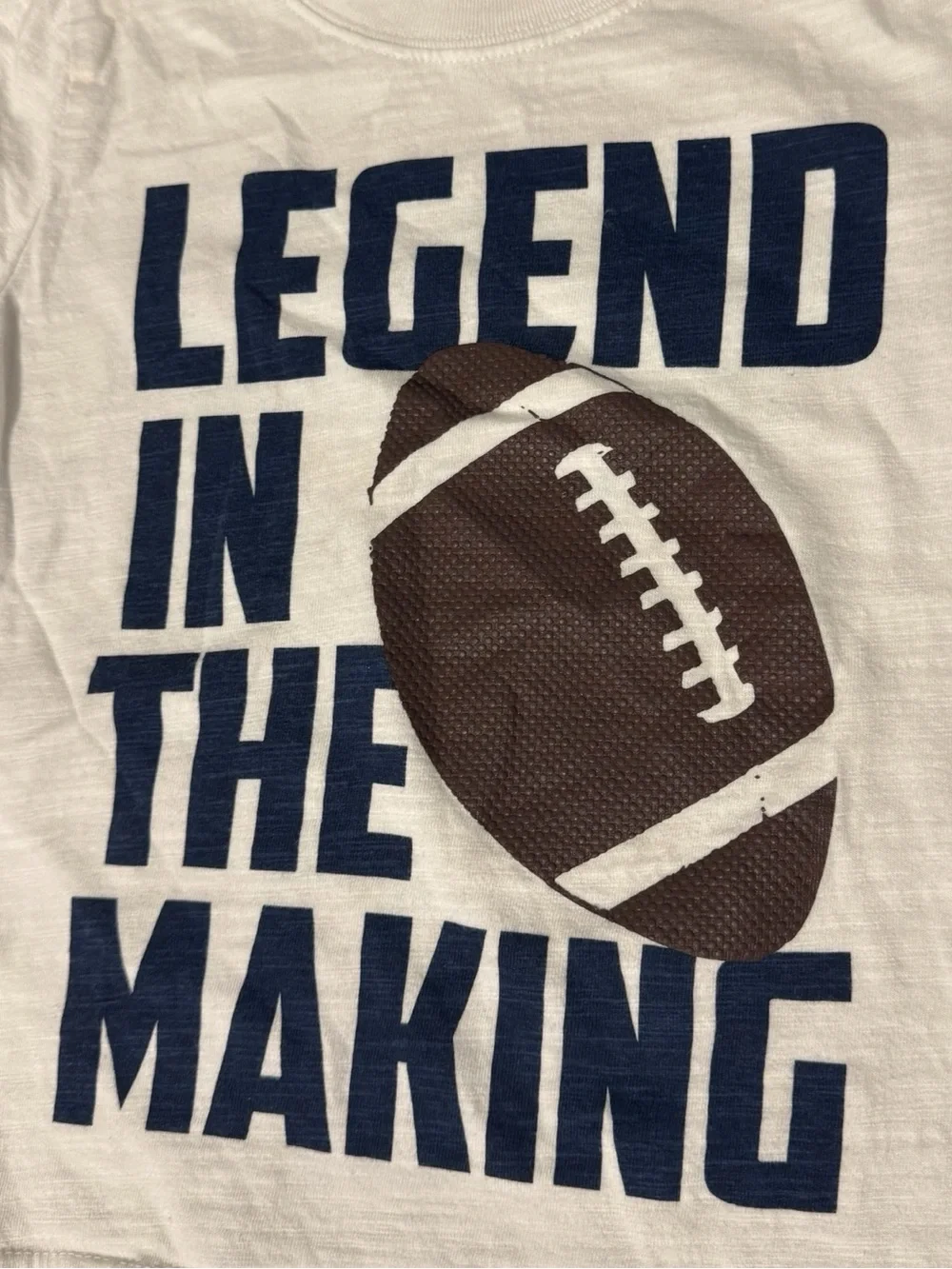 Carter’s Legend In The Making White Kids Football Graphic Tee